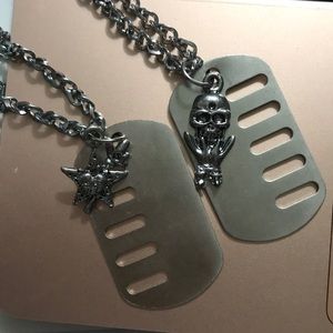 Skull Dog tags from Hot Fashion